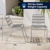 image:imageFlash Furniture Commercial Aluminum IndoorOutdoor Restaurant Stack Chair with Triple Slat BackAluminum