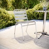 image:imageFlash Furniture Commercial Aluminum IndoorOutdoor Restaurant Stack Chair with Triple Slat BackAluminum