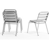image:imageFlash Furniture Commercial Aluminum IndoorOutdoor Restaurant Stack Chair with Triple Slat BackAluminum
