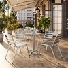 image:imageFlash Furniture Commercial Aluminum IndoorOutdoor Restaurant Stack Chair with Triple Slat BackAluminum