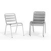 image:imageFlash Furniture Commercial Aluminum IndoorOutdoor Restaurant Stack Chair with Triple Slat BackAluminum