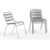 image:imageFlash Furniture Commercial Aluminum IndoorOutdoor Restaurant Stack Chair with Triple Slat BackAluminum