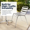 image:imageFlash Furniture Commercial Aluminum IndoorOutdoor Restaurant Stack Chair with Triple Slat BackAluminum