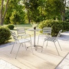 image:imageFlash Furniture Commercial Aluminum IndoorOutdoor Restaurant Stack Chair with Triple Slat BackAluminum