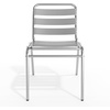 image:imageFlash Furniture Commercial Aluminum IndoorOutdoor Restaurant Stack Chair with Triple Slat BackAluminum
