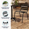 image:imageFlash Furniture Commercial Aluminum IndoorOutdoor Restaurant Stack Chair with Triple Slat BackBlack