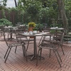 image:imageFlash Furniture Commercial Aluminum IndoorOutdoor Restaurant Stack Chair with Triple Slat BackBronze