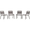 image:imageFlash Furniture Commercial Aluminum IndoorOutdoor Restaurant Stack Chair with Triple Slat BackBronze