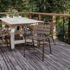 image:imageFlash Furniture Commercial Aluminum IndoorOutdoor Restaurant Stack Chair with Triple Slat BackBronze