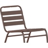 image:imageFlash Furniture Commercial Aluminum IndoorOutdoor Restaurant Stack Chair with Triple Slat BackBronze