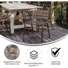 image:imageFlash Furniture Commercial Aluminum IndoorOutdoor Restaurant Stack Chair with Triple Slat BackBronze