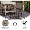 image:imageFlash Furniture Commercial Aluminum IndoorOutdoor Restaurant Stack Chair with Triple Slat BackBronze