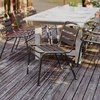 image:imageFlash Furniture Commercial Aluminum IndoorOutdoor Restaurant Stack Chair with Triple Slat BackBronze