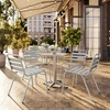 image:imageFlash Furniture Commercial Aluminum IndoorOutdoor Restaurant Stack Chair with Triple Slat BackSilver