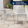 image:imageFlash Furniture Commercial Aluminum IndoorOutdoor Restaurant Stack Chair with Triple Slat BackSilver