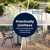 image:imageFlash Furniture Commercial Aluminum IndoorOutdoor Restaurant Stack Chair with Triple Slat BackSilver