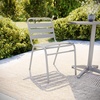image:imageFlash Furniture Commercial Aluminum IndoorOutdoor Restaurant Stack Chair with Triple Slat BackSilver