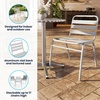 image:imageFlash Furniture Commercial Aluminum IndoorOutdoor Restaurant Stack Chair with Triple Slat BackSilver