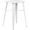 image:imageFlash Furniture Commercial Grade 2375 Square Blue Metal IndoorOutdoor Bar Table Set with 2 Stools with BacksWhite