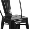 image:imageFlash Furniture Commercial Grade 24 High Black Metal IndoorOutdoor Counter Height Stool with Removable BackBlack