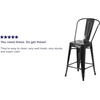 image:imageFlash Furniture Commercial Grade 24 High Black Metal IndoorOutdoor Counter Height Stool with Removable BackBlack