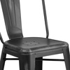image:imageFlash Furniture Commercial Grade 24 High Black Metal IndoorOutdoor Counter Height Stool with Removable BackBlack