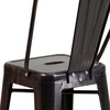 image:imageFlash Furniture Commercial Grade 24 High Black Metal IndoorOutdoor Counter Height Stool with Removable BackBlackantique Gold