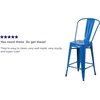 image:imageFlash Furniture Commercial Grade 24 High Black Metal IndoorOutdoor Counter Height Stool with Removable BackBlue
