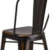 image:imageFlash Furniture Commercial Grade 24 High Black Metal IndoorOutdoor Counter Height Stool with Removable BackCopper