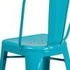 image:imageFlash Furniture Commercial Grade 24 High Black Metal IndoorOutdoor Counter Height Stool with Removable BackCrystal Tealblue