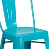 image:imageFlash Furniture Commercial Grade 24 High Black Metal IndoorOutdoor Counter Height Stool with Removable BackCrystal Tealblue