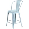 image:imageFlash Furniture Commercial Grade 24 High Black Metal IndoorOutdoor Counter Height Stool with Removable BackGreenblue