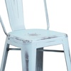 image:imageFlash Furniture Commercial Grade 24 High Black Metal IndoorOutdoor Counter Height Stool with Removable BackGreenblue