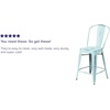 image:imageFlash Furniture Commercial Grade 24 High Black Metal IndoorOutdoor Counter Height Stool with Removable BackGreenblue