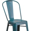 image:imageFlash Furniture Commercial Grade 24 High Black Metal IndoorOutdoor Counter Height Stool with Removable BackKelly Blueteal