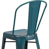 image:imageFlash Furniture Commercial Grade 24 High Black Metal IndoorOutdoor Counter Height Stool with Removable BackKelly Blueteal