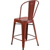image:imageFlash Furniture Commercial Grade 24 High Black Metal IndoorOutdoor Counter Height Stool with Removable BackKelly Red