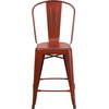 image:imageFlash Furniture Commercial Grade 24 High Black Metal IndoorOutdoor Counter Height Stool with Removable BackKelly Red