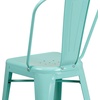 image:imageFlash Furniture Commercial Grade 24 High Black Metal IndoorOutdoor Counter Height Stool with Removable BackMint Green