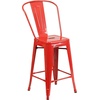 image:imageFlash Furniture Commercial Grade 24 High Black Metal IndoorOutdoor Counter Height Stool with Removable BackRed