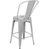image:imageFlash Furniture Commercial Grade 24 High Black Metal IndoorOutdoor Counter Height Stool with Removable BackSilver