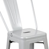 image:imageFlash Furniture Commercial Grade 24 High Black Metal IndoorOutdoor Counter Height Stool with Removable BackSilver