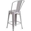 image:imageFlash Furniture Commercial Grade 24 High Black Metal IndoorOutdoor Counter Height Stool with Removable BackSilver