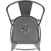 image:imageFlash Furniture Commercial Grade 24 High Black Metal IndoorOutdoor Counter Height Stool with Removable BackSilver Gray
