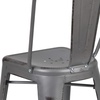 image:imageFlash Furniture Commercial Grade 24 High Black Metal IndoorOutdoor Counter Height Stool with Removable BackSilver Gray
