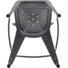 image:imageFlash Furniture Commercial Grade 24 High Black Metal IndoorOutdoor Counter Height Stool with Removable BackSilver Gray