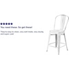 image:imageFlash Furniture Commercial Grade 24 High Black Metal IndoorOutdoor Counter Height Stool with Removable BackWhite