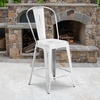 image:imageFlash Furniture Commercial Grade 24 High Black Metal IndoorOutdoor Counter Height Stool with Removable BackWhite