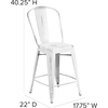 image:imageFlash Furniture Commercial Grade 24 High Black Metal IndoorOutdoor Counter Height Stool with Removable BackWhite
