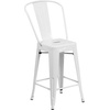 image:imageFlash Furniture Commercial Grade 24 High Black Metal IndoorOutdoor Counter Height Stool with Removable BackWhite